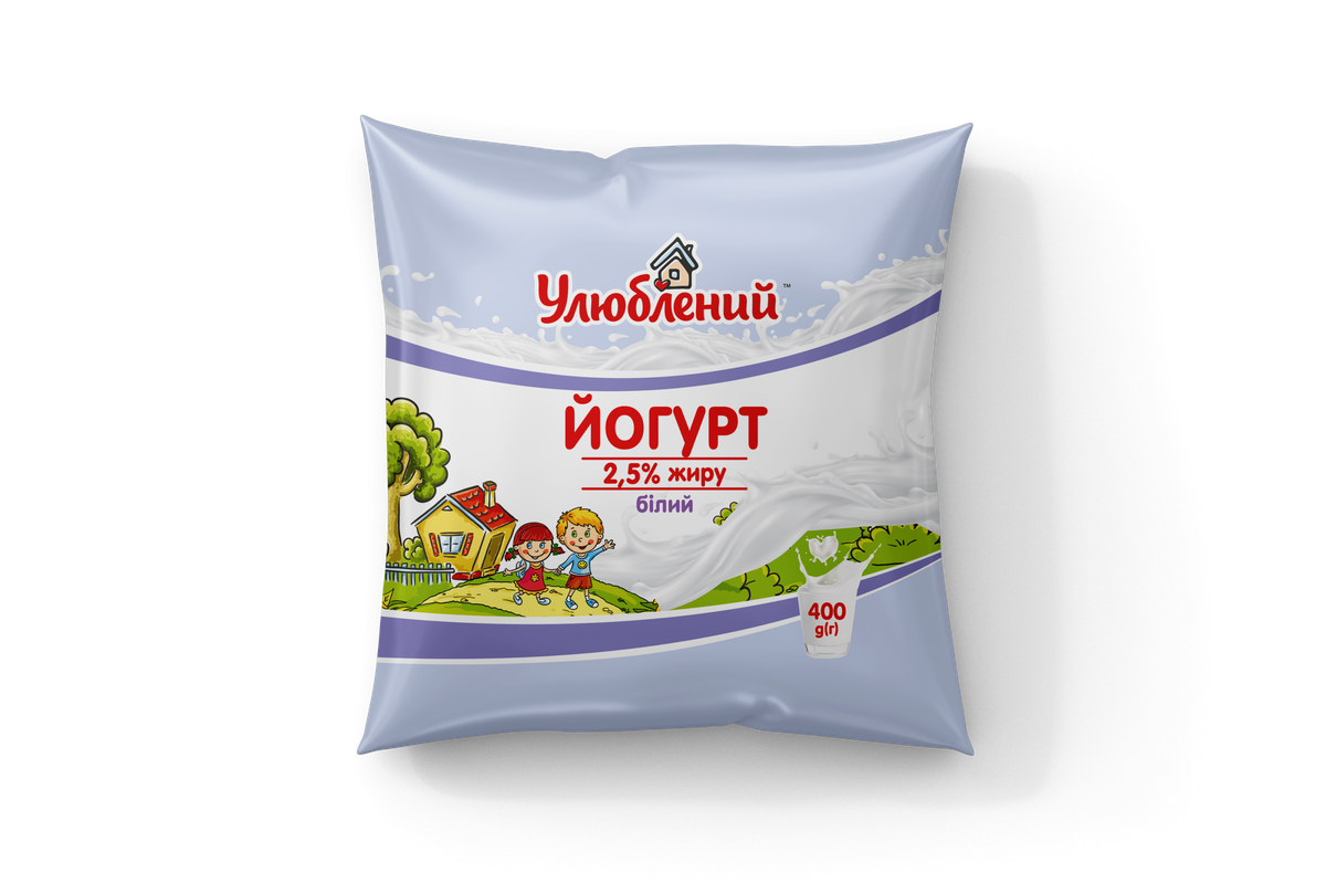 Йогурт УЛЮБЛЕНИЙ білий 2,5%, 400г